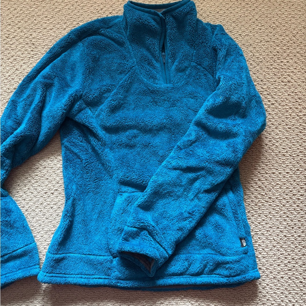 North Face woman’s  Blue Fleece quarter zip